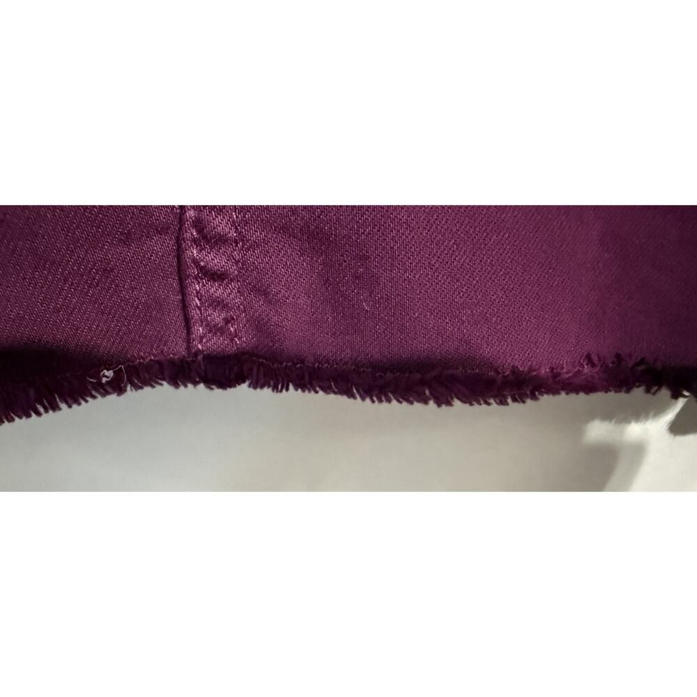 Kut From The Kloth Kara Jacket XL Purple Cropped Raw Hem Snap Front - Picture 5 of 10